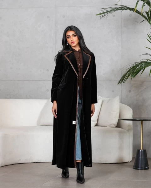 Abaya Blazer Velvet Black IB261 Black